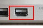 Mini DisplayPort Anschluss am Macbook
